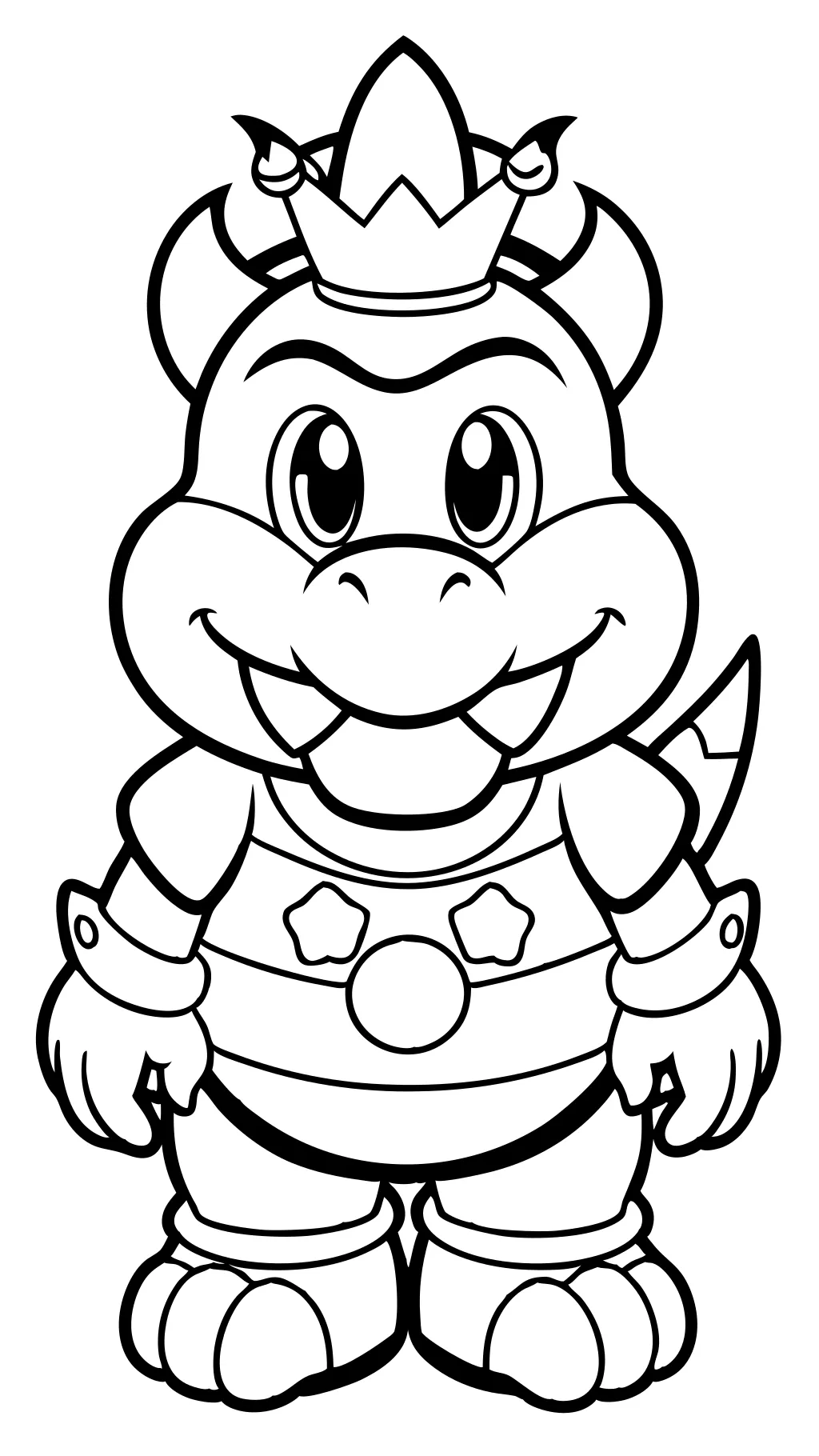 Página para colorear de Bowser Junior